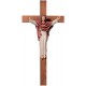 Christus König auf Kreuz aus Holz - lasiert
