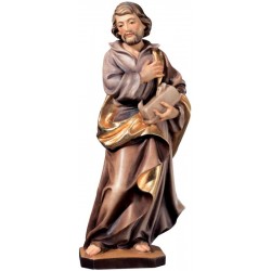 Saint Joseph the Worker with Planer wood carved statue - color