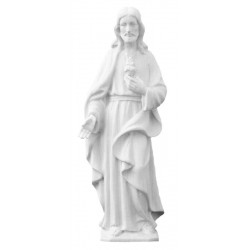 Statua Gesù Sacro Cuore vetroresina - naturale