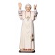 Statua Papa Benedetto XVI in legno - colorato a olio