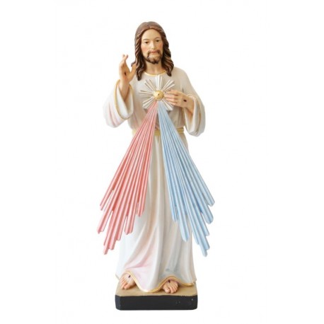 Barmherziger Jesus Christus aus Kunststoff - lasiert