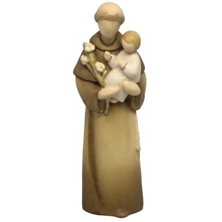 Saint Anthony Statue wood carved - color