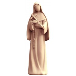 Heilige Rita der Cascia-Statue aus Holz - Mittelbraun gebeizt