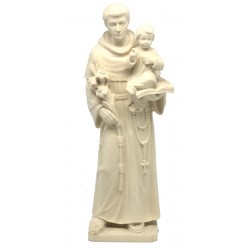 St. Anthony wood carved Statue - natural