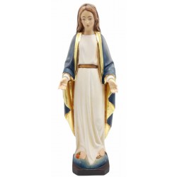 Miracolosa Madonna Immacolata in legno - colorato a olio