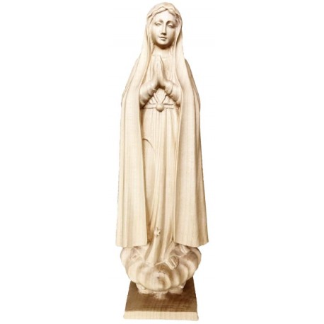 Madonna von Fatima aus Holz Handgeschnitzt - Natur