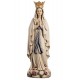 Our Lady of Lourdes with Crown wood statue - color