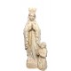 Lourdes Madonna mit Krone und Bernadette Holz Statue - Natur