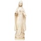 Fatima Sacred Heart of Mary in wood - natural