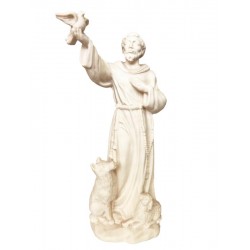 Heiliger Franziskus von Assisi aus Holz - Natur