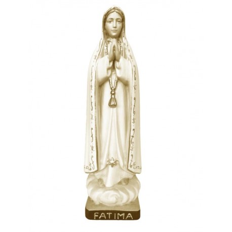 Our Lady of Fatima Peregrine in wood - stained 3 col.
