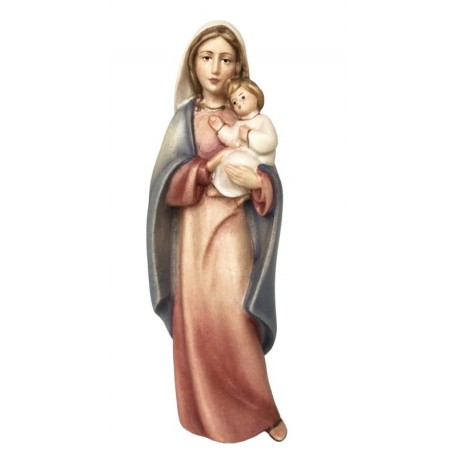Mutter mit Kind Holz Madonna modern - mit Ölfarben lasiert