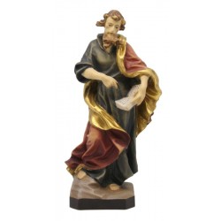 Saint Matthew with Book and Sword wood Sculpture - color