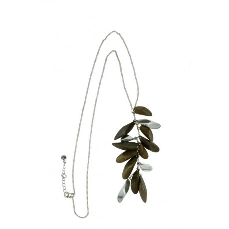 Holz-Halskette aus Nussbaum- 60 cm