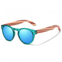 Wooden sunglasses mirrored lens