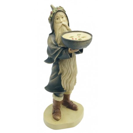 Figura di Babbo Natale in legno, Wassail
