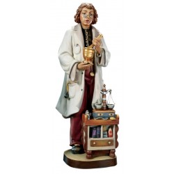 Pharmacist carved in maple wood and - lightly colored with oil paint