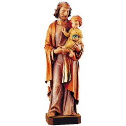 Saint Joseph with Child statue wood carved sculpture