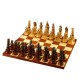 Schachspiel Schachkrieger aus Holz - lasiert