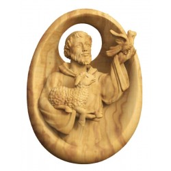 Relief of Saint Francis wood - olive