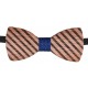 Blue wood carved Bow Tie