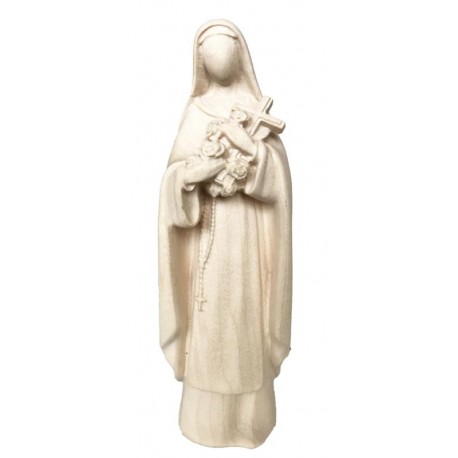 Saint Teresa of Lisieux wood carving - natural