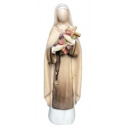 Heilige Teresa von Lisieux aus Holz - mit Ölfarben lasiert