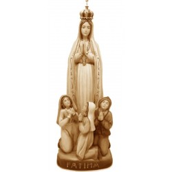 Apparizione di Fatima Capellina con corona in legno - brunito 3 col.
