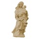 Madonna del Cuore statua in legno - brunito chiaro
