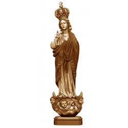 Madonna der Engel aus Holz - mehrfach gebeizt