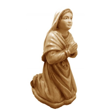 Bernadette carved in wood - stained 3 col.