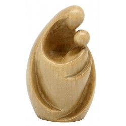 Madonna with Child modern wood carving - Light brown stained