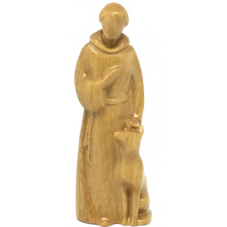 San Francesco in stile moderno in legno - ulivo