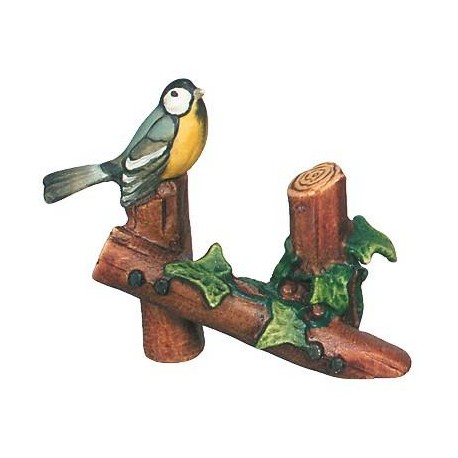 Uccello sulla staccionata di legno - dipinto