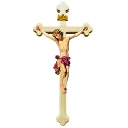 Christuskörper auf traditionellem Kreuz - Rotes Tuch