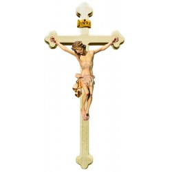 Corpo di Cristo con croce barocca - drappo bianco