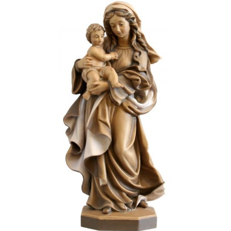 Our Lady of Reverence wood carved Madonna - stained 3 col.