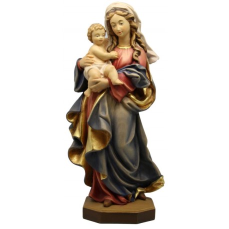 Our Lady of Reverence wood carved Madonna - color