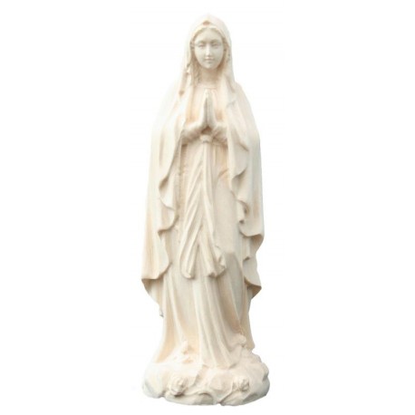 Madonnina di Lourdes in legno - naturale