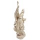 Saint Konrad wood carved statue - natural