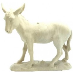 Donkey of the Nativity carved from maple wood - natural
