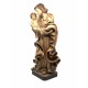 San Giuseppe col Bambino in legno - brunito 3 col.