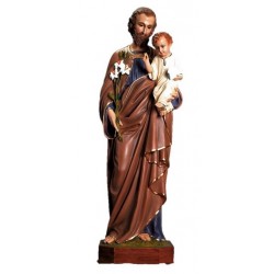 Statua di San Giuseppe con Bambino in resina 120 cm