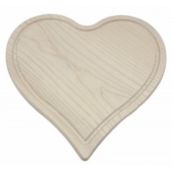 Cutting board - wooden heart 24x24x1.5 cm