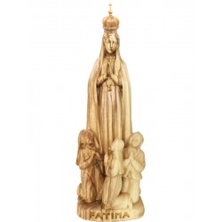 Apparizione di Fatima Capellina con corona in legno - ulivo