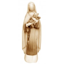 Heilige Teresa von Lisieux aus Holz - in Brauntönen lasiert