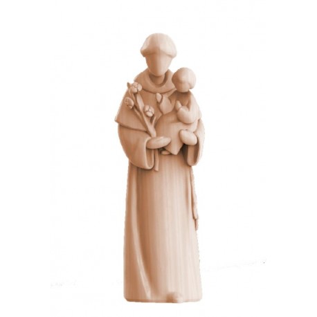 Saint Anthony Statue wood carved - Middle brown stained