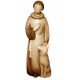 Saint Francis in modern style in wood - brown shades