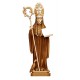 Saint Benedict of Norcia wooden Statue - brown shades