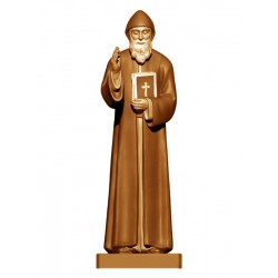 San Charbel Makhluf statue in legno - brunito 3 col.